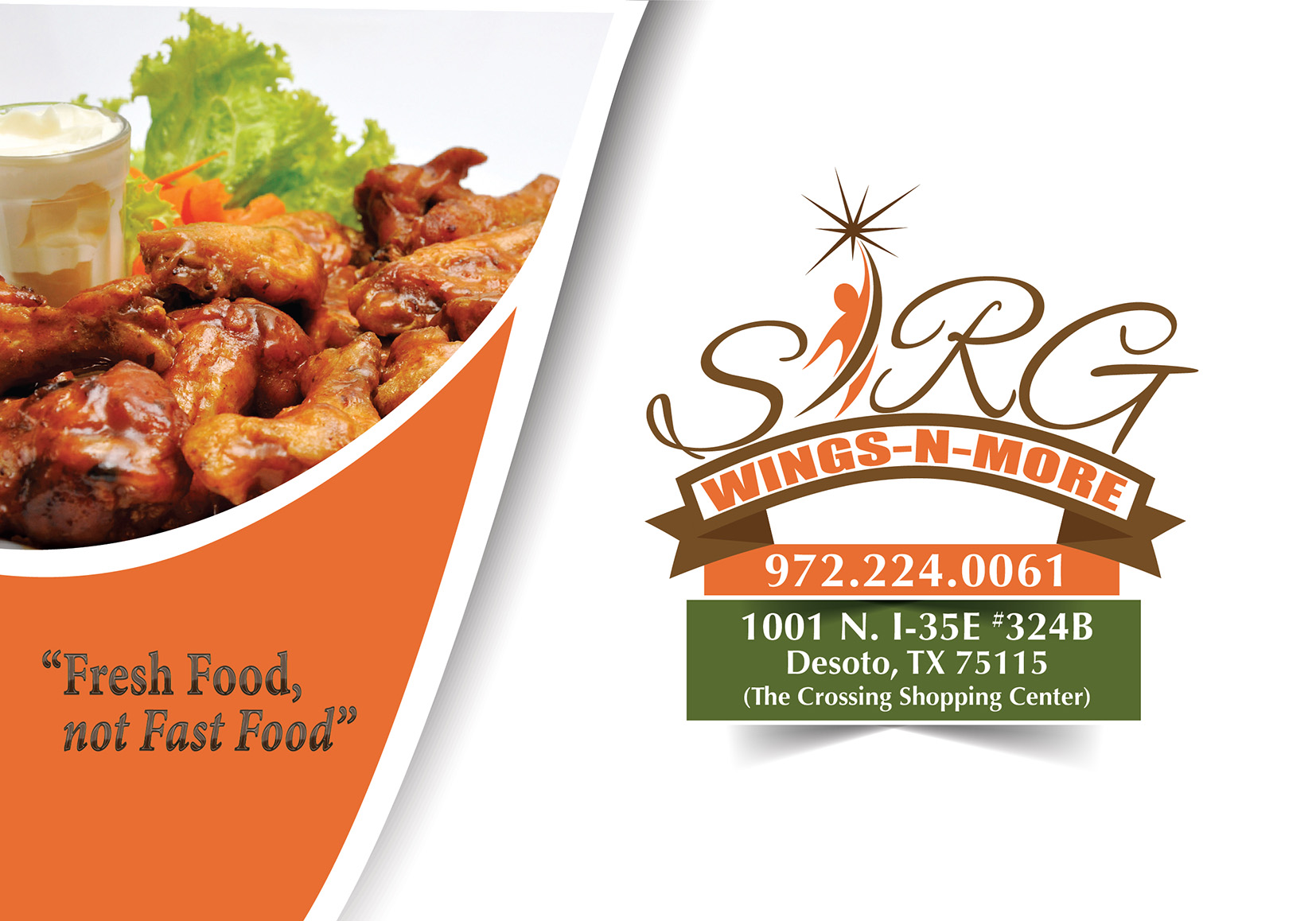 SIRG Wings N More Fresh Food, Not Fast Food